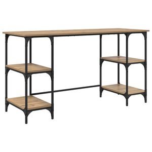 vidaXL Asztal Artisan t&ouml;lgy Szerelt Fa 140 x 50 x 75 cm