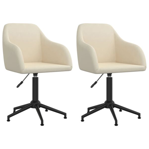 vidaXL 2 db kr&eacute;msz&iacute;nű b&aacute;rsony forg&oacute; &eacute;tkezősz&eacute;k