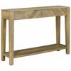 vidaXL Konzolasztal Term&eacute;szetes sz&uuml;rke 110 x 30 x 80 cm T&ouml;m&ouml;r Mang&oacute;f&aacute;t