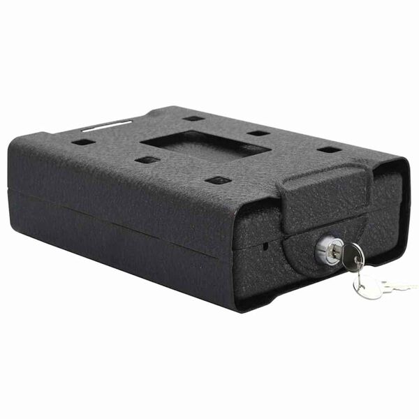 vidaXL Autós Széf zárral Fekete 21.8 x 16 x 7 cm Acél