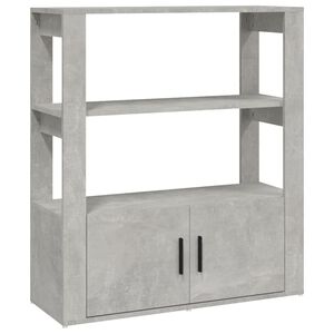 vidaXL betonsz&uuml;rke szerelt fa t&aacute;lal&oacute;szekr&eacute;ny 80x30x90 cm