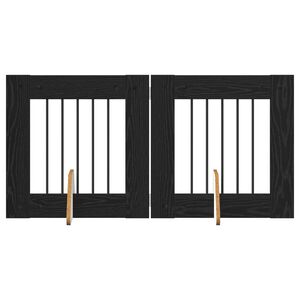 vidaXL Kutyaker&iacute;t&eacute;s &aacute;llv&aacute;nyokkal 2 pcs Fekete T&ouml;lgy 60 x 60 cm