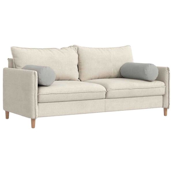 vidaXL Hengerpárnák 2 pcs Világosszürke Ø 25 x 70 cm