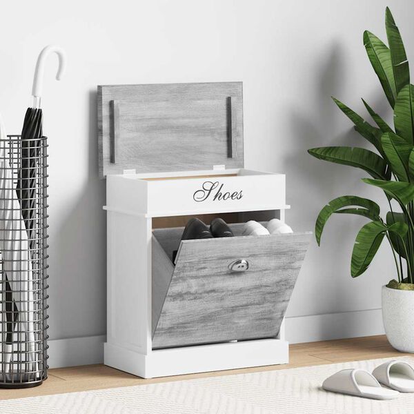 vidaXL sz&uuml;rke cs&aacute;sz&aacute;rfa cipőszekr&eacute;ny 50 x 28 x 58 cm