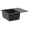 vidaXL Mosogat&oacute; 80% Kvarc &eacute;s 20% Gyanta 560 x 460 mm Fekete