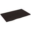 vidaXL s&ouml;t&eacute;tbarna kezelt t&ouml;m&ouml;r t&ouml;lgyfa fali polc 80x50x2 cm