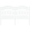 vidaXL Kerti Kerítés Fehér 240 x 165 cm Porszórt Acél