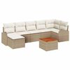 vidaXL Kerti Kanap&eacute; Szett 8 db Beige &eacute;s kr&eacute;m polirattan