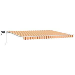 vidaXL Beh&uacute;zhat&oacute; napellenző S&aacute;rga &eacute;s narancs 450 &times; 350 cm