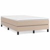 vidaXL cappuccino sz&iacute;nű műbőr rug&oacute;s &aacute;gy matraccal 120 x 200 cm