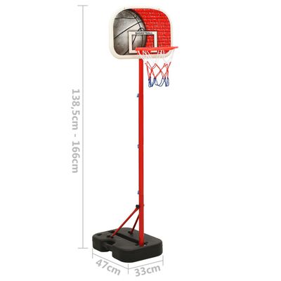 vidaXL hordozható és állítható gyermek kosárlabda szett 138,5 - 166 cm