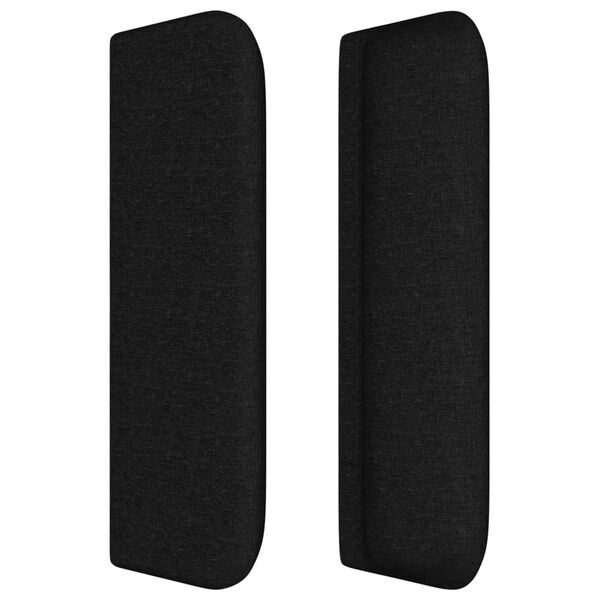 vidaXL fekete sz&ouml;vet fejt&aacute;mla sz&aacute;rnyakkal 183x16x78/88 cm