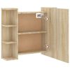 vidaXL sonoma tölgy színű tükrös szekrény LED-ekkel 70 x 16,5 x 60 cm