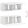 vidaXL TV Fali Szekr&eacute;ny 2 pcs F&eacute;nyes Feh&eacute;r 78,5 x 31 x 29,5 cm Faanyag