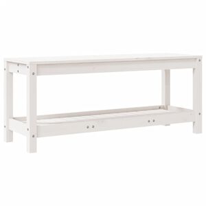 vidaXL feh&eacute;r t&ouml;m&ouml;r fenyőfa kerti pad 108x35x45 cm