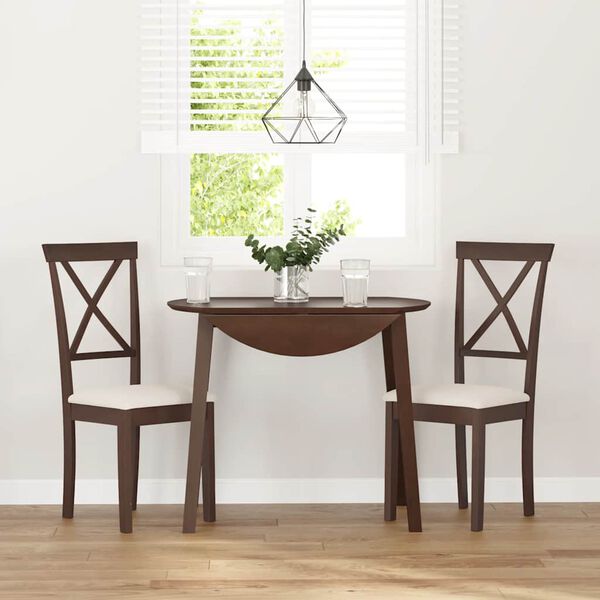 vidaXL 2 db barna tömörfa gumiból készült étkezőszékek párnákkal