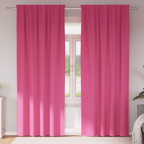 vidaXL Fekete F&uuml;gg&ouml;ny Gyűrűkkel 2 pcs &Eacute;l&eacute;nk r&oacute;zsasz&iacute;n 260 x 140 cm