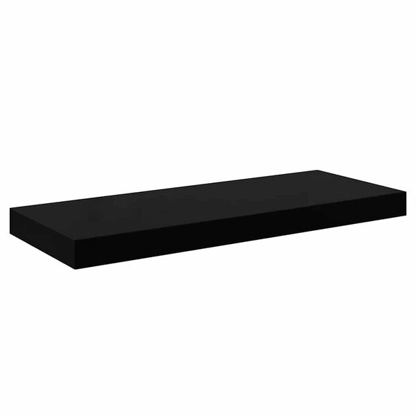 vidaXL magasf&eacute;nyű fekete MDF lebegő fali polc 60 x 23,5 x 3,8 cm