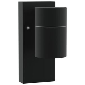 vidaXL K&uuml;lt&eacute;ri Fali L&aacute;mpa Fekete 6,5 x 10,5 x 16 cm