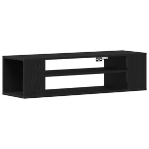 vidaXL TV szekr&eacute;ny Fekete t&ouml;lgy 100 x 30 x 26,5 cm Faanyag