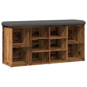 vidaXL antik fa szerelt fa cipőt&aacute;rol&oacute; pad 102x32x50 cm