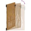 vidaXL fűmintás corten acél kerti kapu 85 x 125 cm