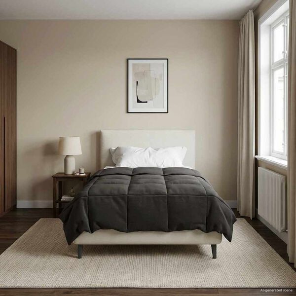 vidaXL Teljes &eacute;ves takar&oacute; S&ouml;v&eacute;nyes Antracit 155 x 220 cm Mikrosz&aacute;l