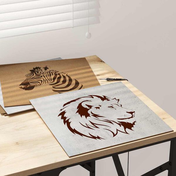 vidaXL Dekor Panelek 50 pcs Beton szürke 30 x 30 x 0.3 cm Faanyag