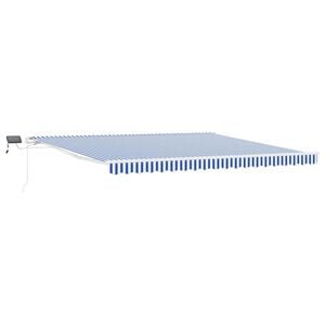 vidaXL Beh&uacute;zhat&oacute; napellenző K&eacute;k &eacute;s Feh&eacute;r 500 &times; 300 cm