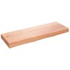 vidaXL vil&aacute;gosbarna kezelt t&ouml;m&ouml;r t&ouml;lgyfa fali polc 80x30x(2-6) cm