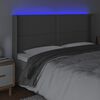 vidaXL sz&uuml;rke műbőr LED-es fejt&aacute;mla 163x16x118/128 cm