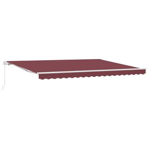 vidaXL burgundi v&ouml;r&ouml;s k&eacute;zzel kih&uacute;zhat&oacute; napellenző 450 x 300 cm