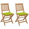 vidaXL 2 db &ouml;sszecsukhat&oacute; t&ouml;m&ouml;r ak&aacute;cfa kerti sz&eacute;k p&aacute;rn&aacute;val