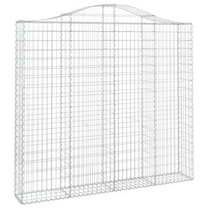 vidaXL &iacute;ves horganyzott vas gabion kos&aacute;r 200x30x180/200 cm