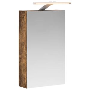 vidaXL F&uuml;rdőszobai t&uuml;k&ouml;rszekr&eacute;ny F&uuml;st&ouml;lt t&ouml;lgy 30 x 10,5 x 50 cm