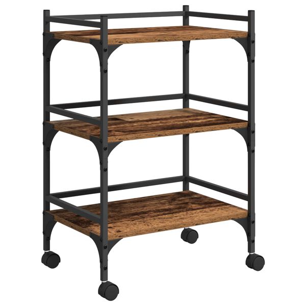 vidaXL Konyhai kocsi &Ouml;reg fa 50 x 35 x 75.5 cm Faanyag