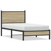 vidaXL sonoma t&ouml;lgy sz&iacute;nű f&eacute;m &aacute;gykeret matrac n&eacute;lk&uuml;l 90 x 190 cm