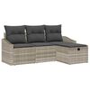 vidaXL Kanap&eacute; Szett p&aacute;rn&aacute;val 4 pcs polirattan