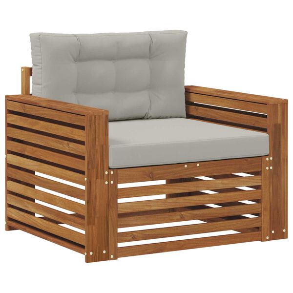 vidaXL K&uuml;lt&eacute;ri kanap&eacute; szett T&ouml;m&ouml;r ak&aacute;cfa &eacute;s poli&eacute;szter Term&eacute;szetes