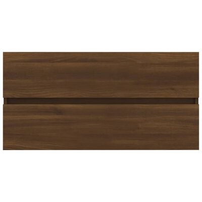 vidaXL barna tölgy színű szerelt fa mosdószekrény 90 x 38,5 x 45 cm