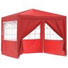 vidaXL Partys&aacute;tor Piros 250 x 250 x 240 cm PE &eacute;s ac&eacute;l