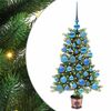 vidaXL Kar&aacute;csonyfa 150 LED-del &aacute;llv&aacute;nnyal Z&ouml;ld 90 cm PE