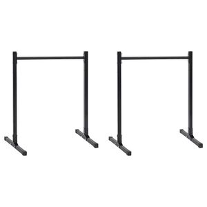 vidaXL Lepedő &aacute;llom&aacute;s 2 db Fekete 55 x 90 x 104.5 cm Porsz&oacute;rt ac&eacute;l