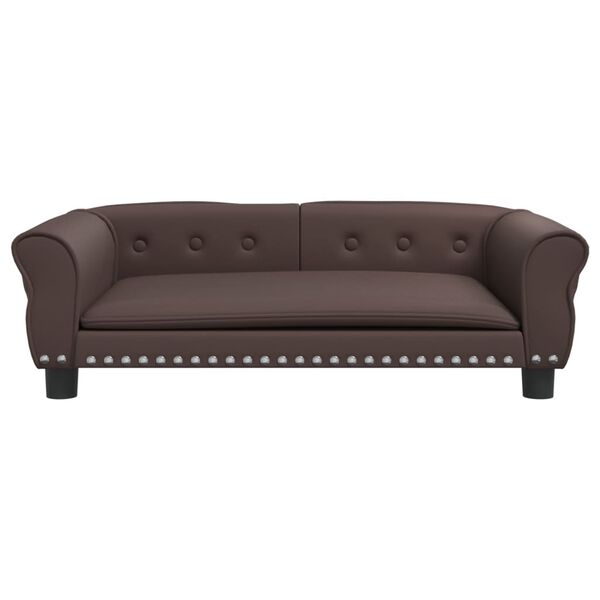 vidaXL barna műbőr kutya&aacute;gy 95x55x30 cm