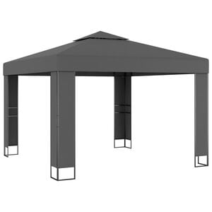 vidaXL antracitsz&uuml;rke pavilon duplatetővel 3 x 3 m