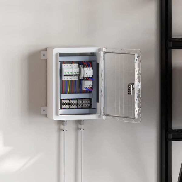 vidaXL Vez&eacute;rlőszekr&eacute;ny Sz&uuml;rke 25 x 15 x 35 cm ABS Műanyag