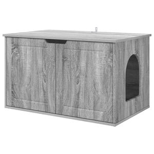 vidaXL Macska H&aacute;z Sz&uuml;rke Sonoma 85 x 55 x 50,5 cm Szerelt Fa