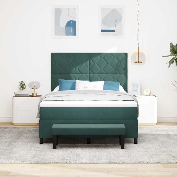 vidaXL Boxrug&oacute;s &aacute;gy matracmal S&ouml;t&eacute;tz&ouml;ld 140 x 200 cm B&aacute;rsony