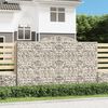 vidaXL 8 db &iacute;ves horganyzott vas gabion kos&aacute;r 300x50x180/200 cm