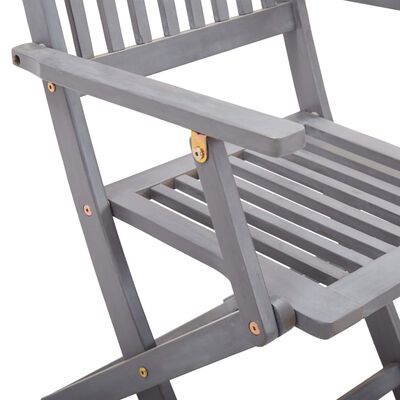 vidaXL 6 db összecsukható tömör akácfa kültéri szék párnákkal
